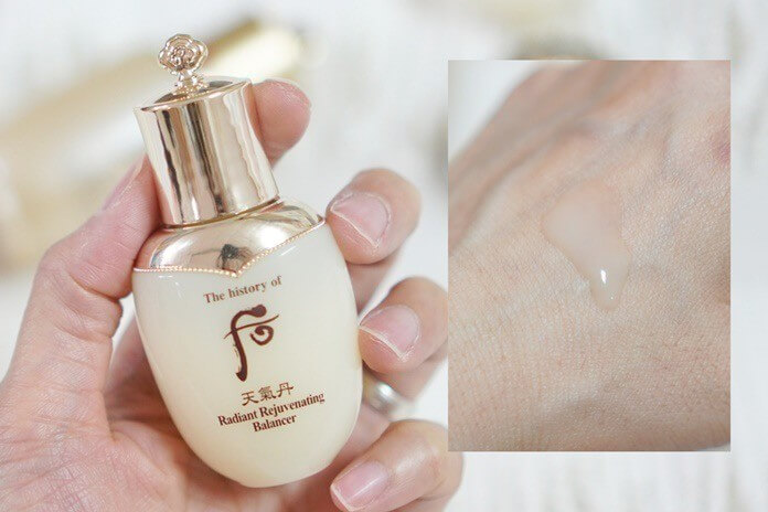 The History Of Whoo Cheongidan Radiant Rejuvenating Balancer พรีเมียมบาลานเซอร์สูตรพิเศษ อุดมด้วยสมุนไพรสูตรลับจากราชสำนัก  ช่วยฟื้นฟูผิวจากภายในและต่อต้านริ้วรอยอย่างล้ำลึก เพื่อผิวสุขภาพดีสูงสุด ตำรับลับความงามของจักรพรรดินีซูสีไทเฮาที่นำมายกระดับใหม่  ด้วยวิทยาการสมัยใหม่ ฟื้นฟูปัญหาผิวที่ร่วงโรย ให้กลับมาเจิดจรัสอีกครั้ง